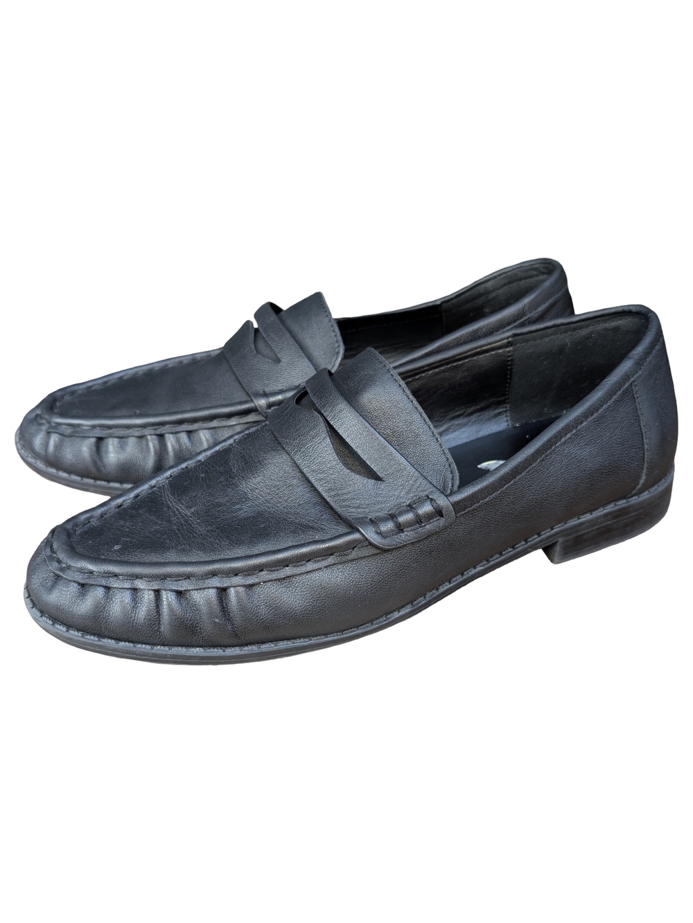 ALDO Black Penny Loafers Slip On Flats Size 9 | Classic Minimalist Preppy